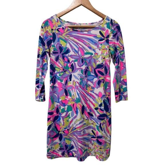 Lilly Pulitzer Marlowe Havin A Blast Floral Shiftt Dress Multicolor Size XS - Picture 2 of 13